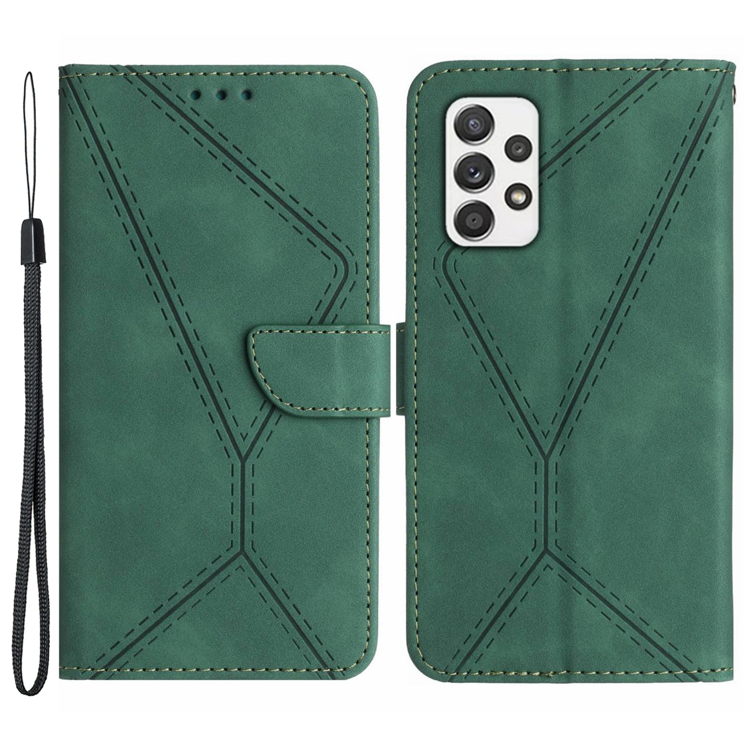 HT05 For Samsung Galaxy A33 5G Cell Phone Wallet Stand Case Imprinted Line Leather Phone Cover HT05 For Samsung Galaxy A33 5G Cell Phone Wallet Stand Case Imprinted Line Leather Phone Cover